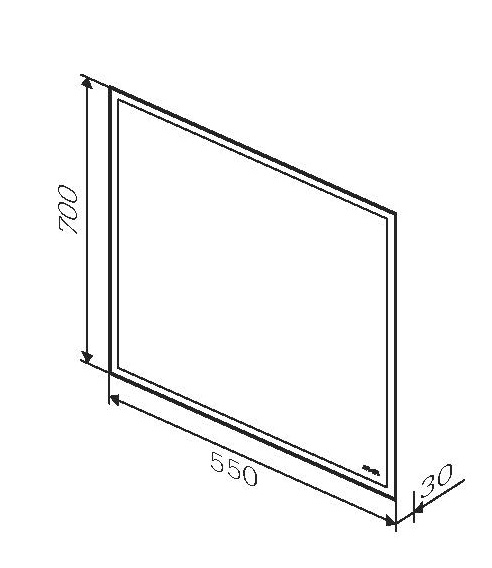 Зеркало Am.Pm Gem 55 см, подсветка по периметру