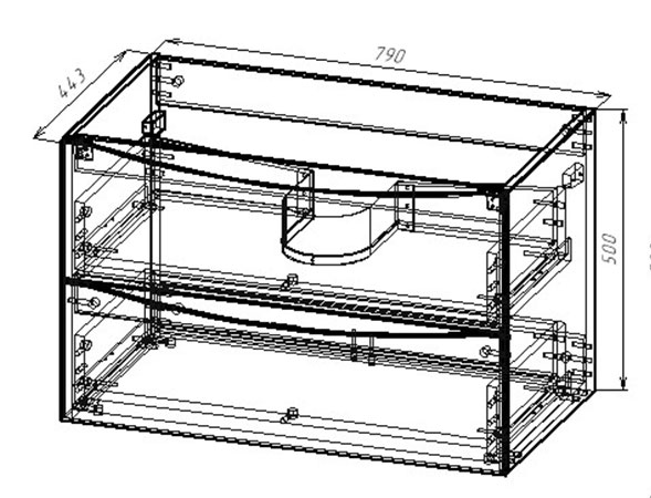 Тумба с раковиной Vincea Mia 80 см (под раковину VCB-3M800) G.White