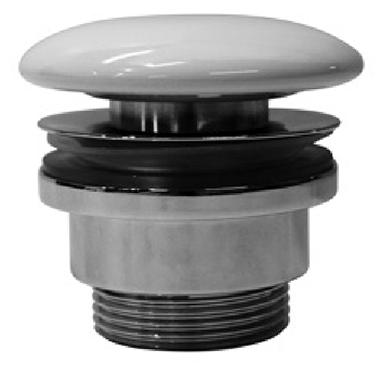 Донный клапан GSI Color Elements PVC11 без перелива, белый глянцевый