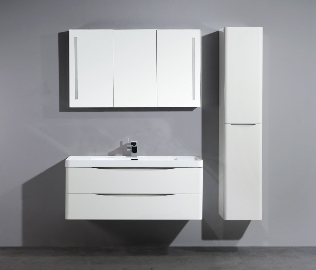 Тумба с раковиной BelBagno Ancona-N 120 см, подвесная Bianco Lucido