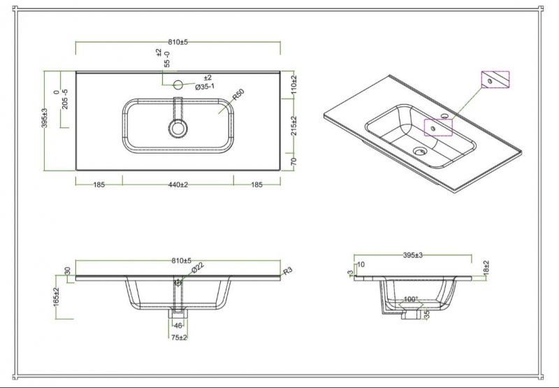 Мебель для ванной BelBagno Kraft 39-800 80 см Cemento Grigio