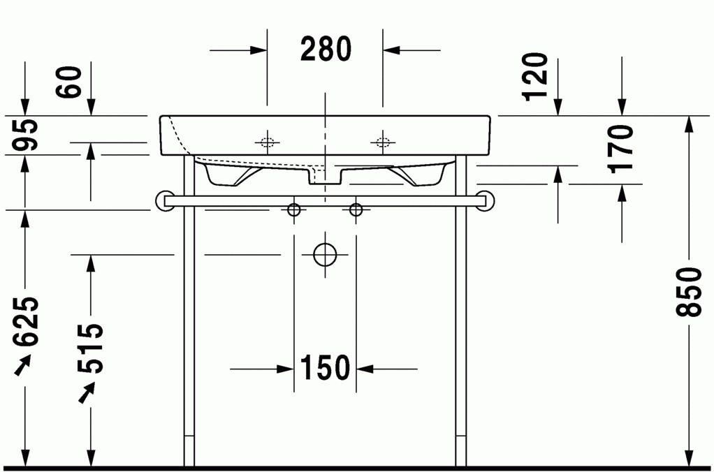 Раковина Duravit Happy D.2 2318800000 80 см