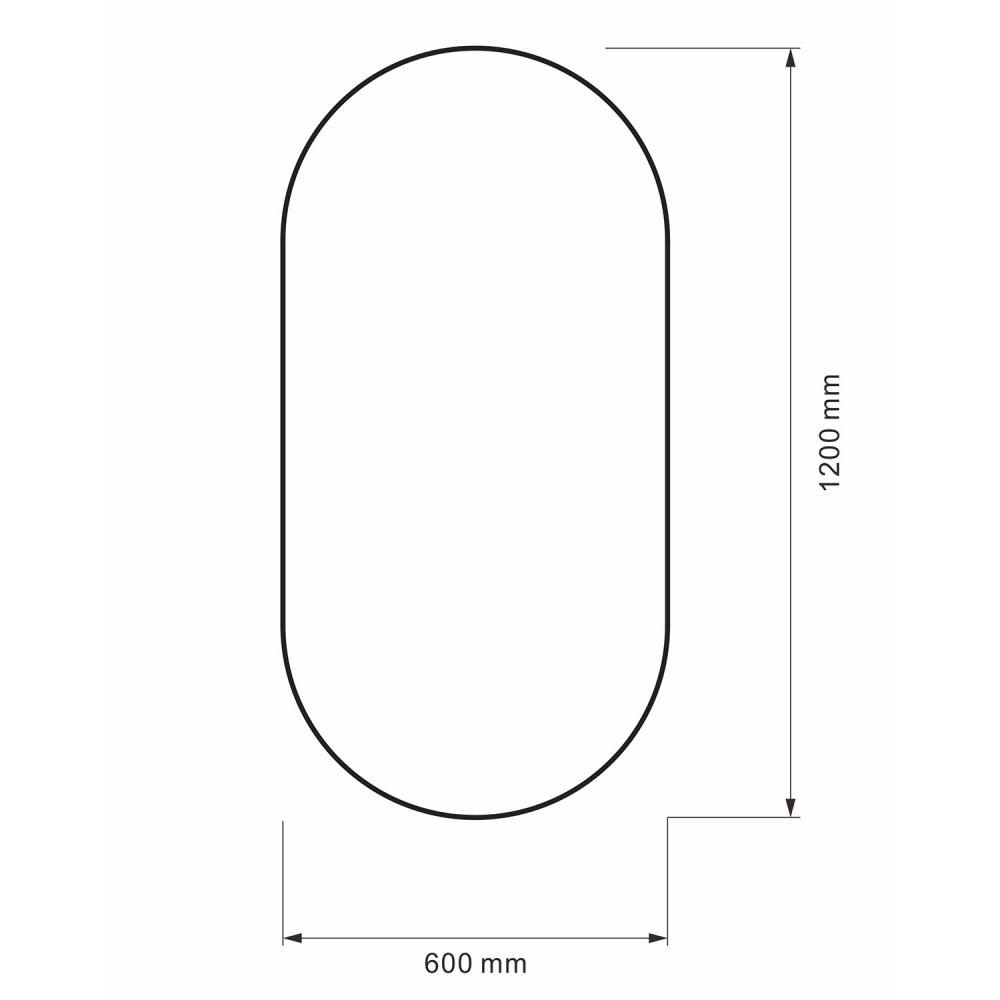 Зеркало Abber Immer Offen 60 см черный AG6401B