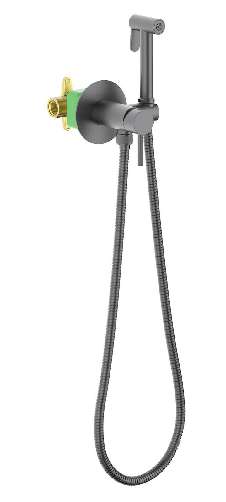 Смеситель Timo Saona 2338/18SM с гигиеническим душем, черное золото