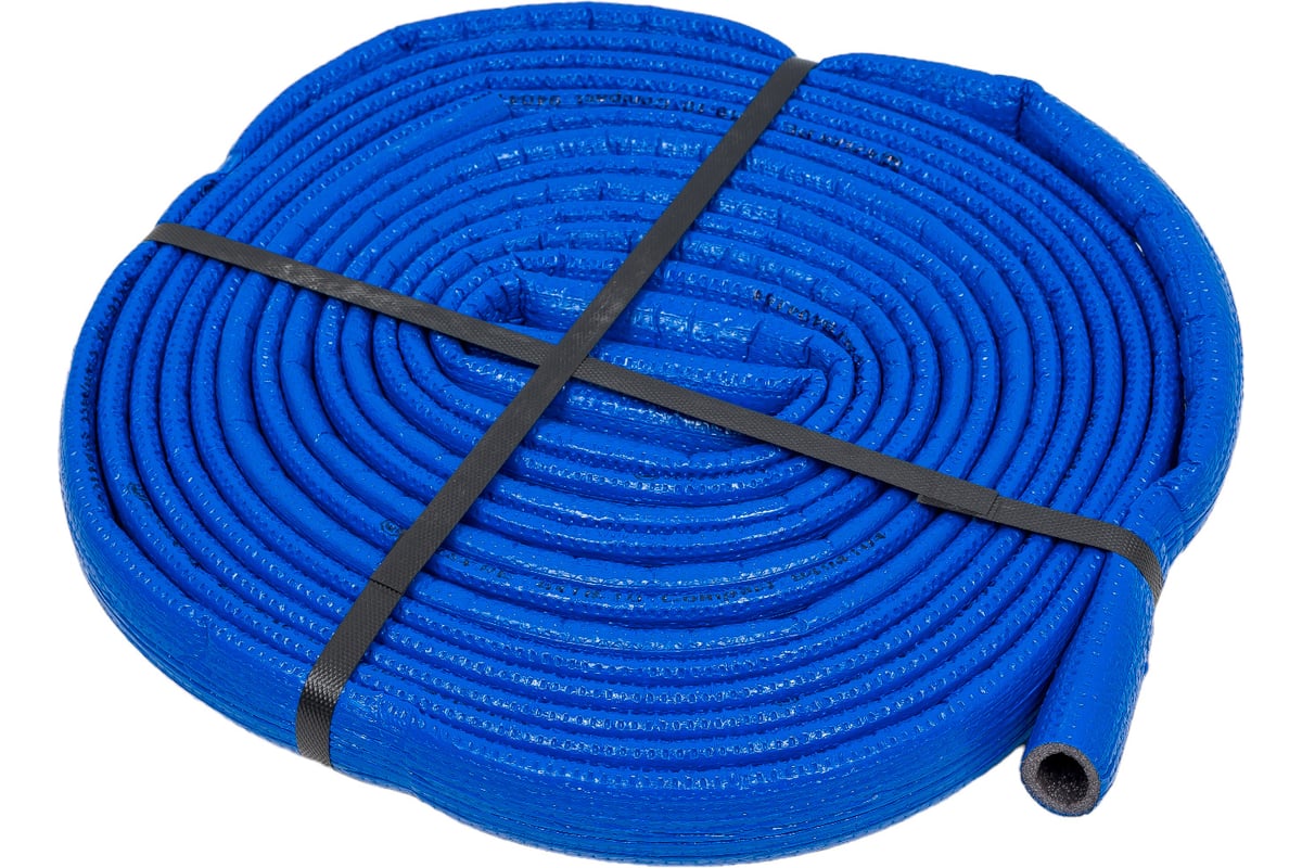 Теплоизоляция для труб K-FLEX PE COMPACT в синей оболочке 18/6 бухта 10м R060182103PECB