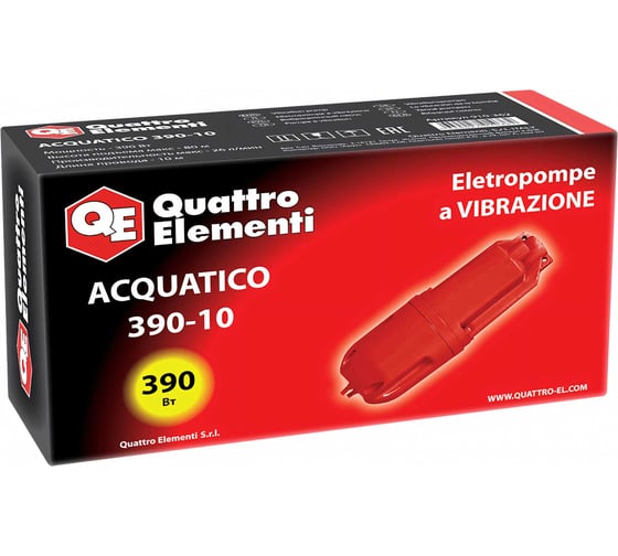 Вибрационный насос Quattro Elementi Acquatico 390-10 кабель 10 м 910-362