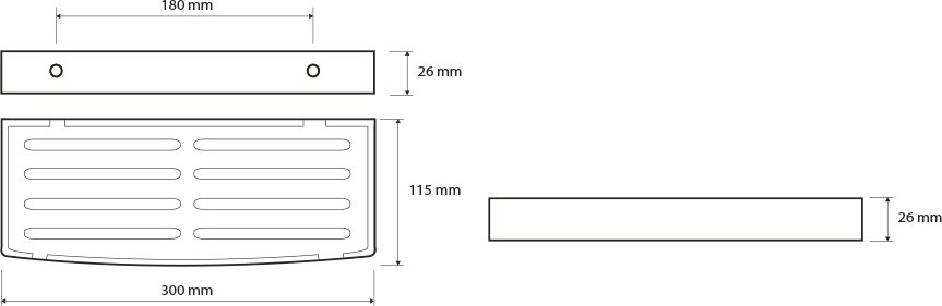 Полка Bemeta Cytro 102308081 30 см