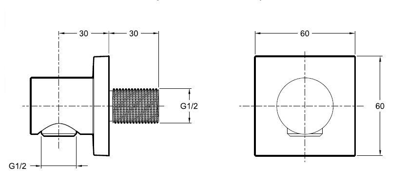 Шланговое подключение Jacob Delafon Modulo E8467-CP