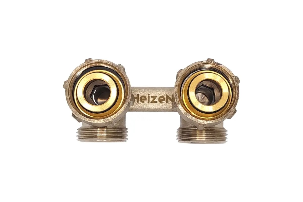 Н-образный клапан Heizen без байпаса, + adapter ek 3/4" x1/2", угловой, комплект 500848B