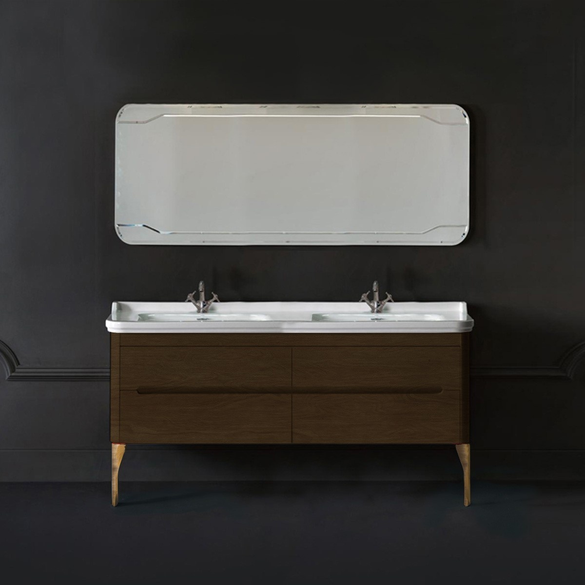 Ножки для тумбы Kerasan Waldorf 919493br бронза