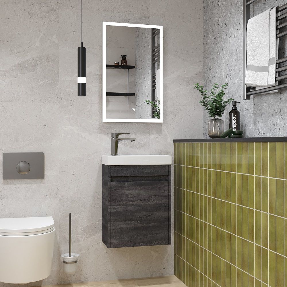 Мебель для ванной Art&Max Family-M 50 см, с дверцей, Iron Stone