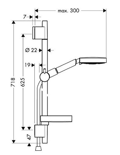 Душевой гарнитур Hansgrohe Raindance S 120 AIR 27886000