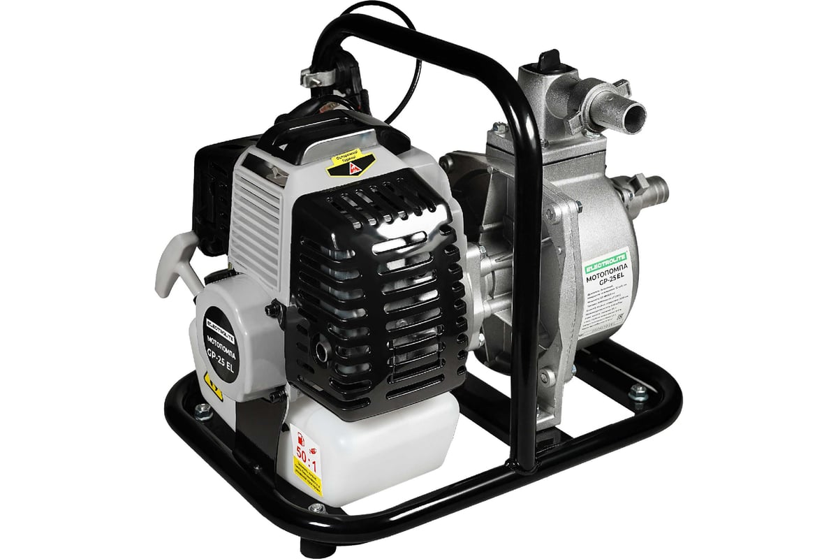 Мотопомпа Electrolite GP-25 EL (25 мм, 2 л.с, 166 л/мин, 2-х тактный двигатель) 6627
