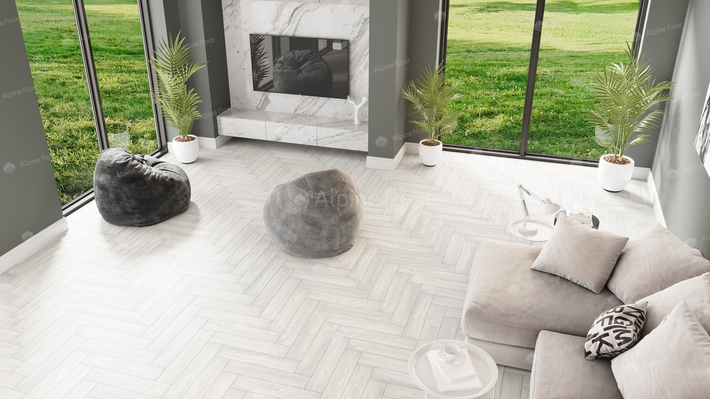 SPC ламинат Alpine Floor Parquet LVT Дуб Арктик 590x118x2,5 мм, ECO 16-4