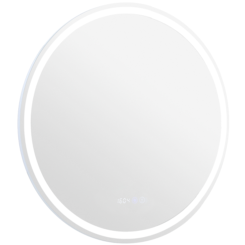 Зеркало Aquanet Оптима 70x70 см с подсветкой, антипар, часы 00304175