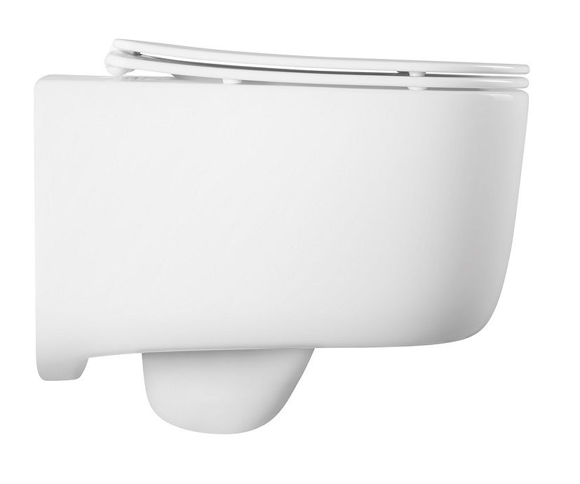 Подвесной унитаз SET Aquatek Лугано-020 4в1, кнопка черный матовый