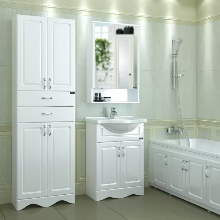 Мебель для ванной Санта Верона 60 см напольная, белый