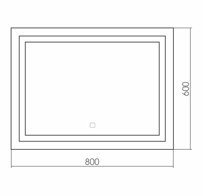 Зеркало Silver Mirrors Livia neo 80x60 см с подсветкой