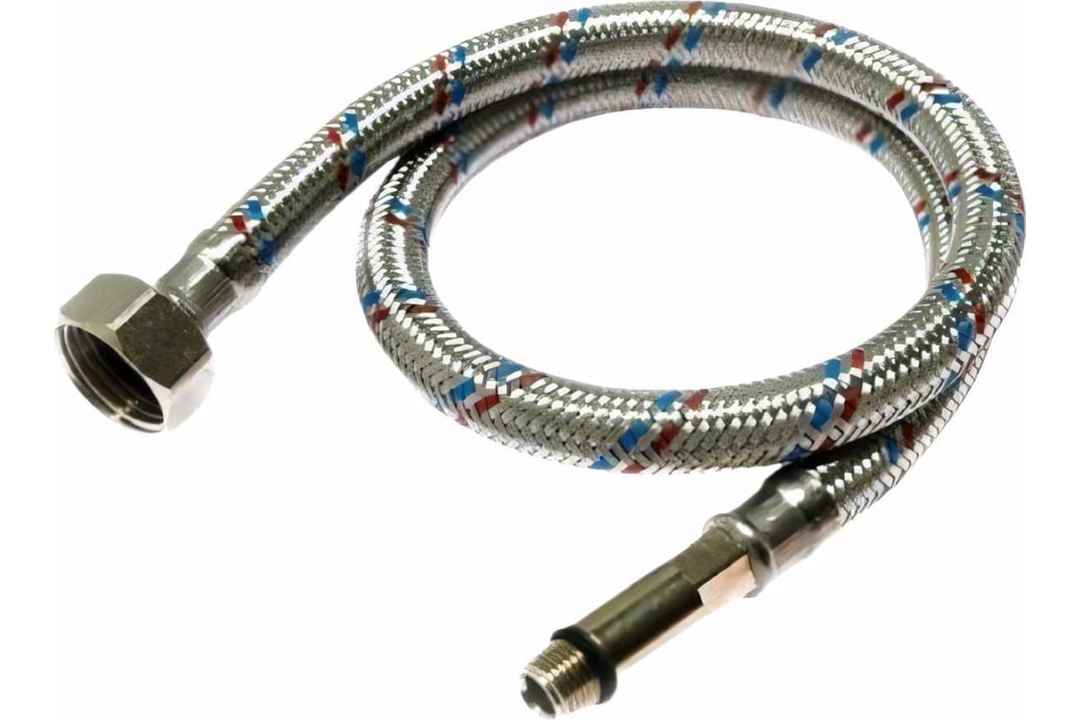 Подводка для смесителей СТМ сталь 1/2xM10x 40 см., длинный штуцер CWFLS040