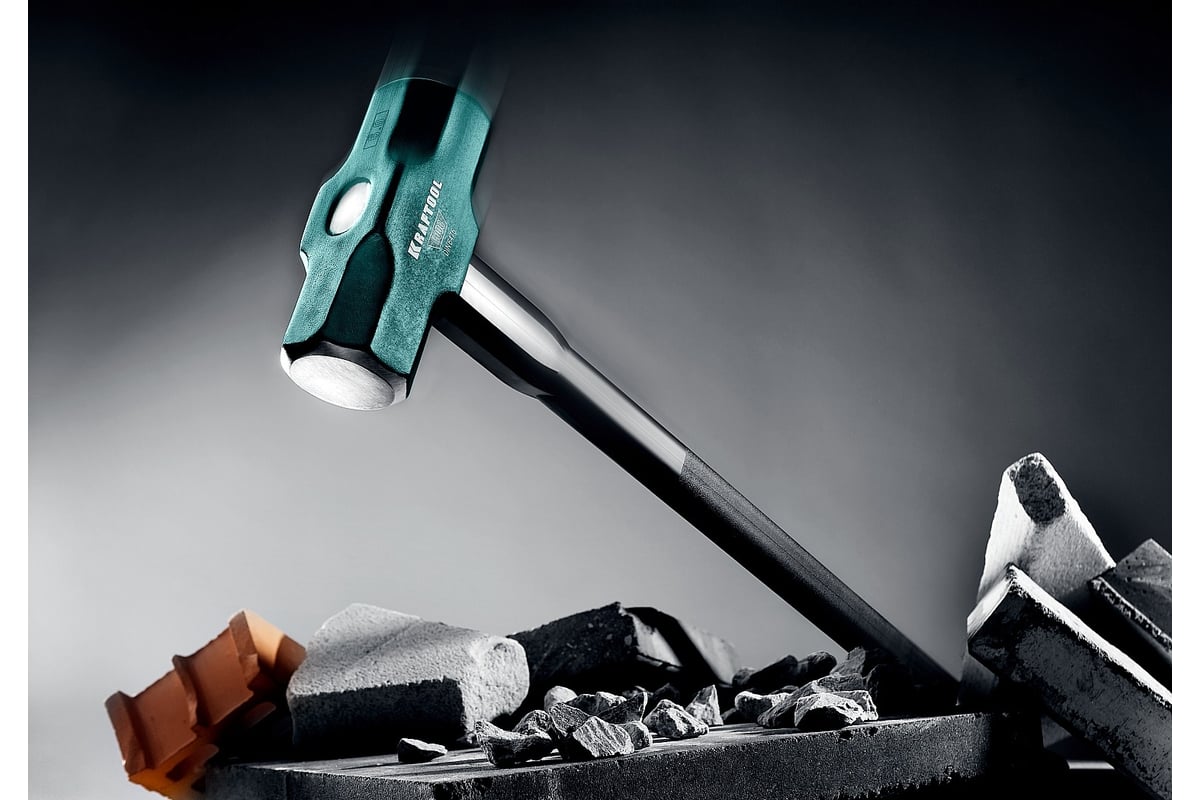 Кувалда со стальной удлинённой обрезиненной рукояткой Kraftool Steel force 6 кг, 2009-6