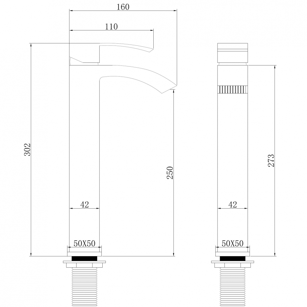 Смеситель для раковины Abber Wasserfall AF8611 хром