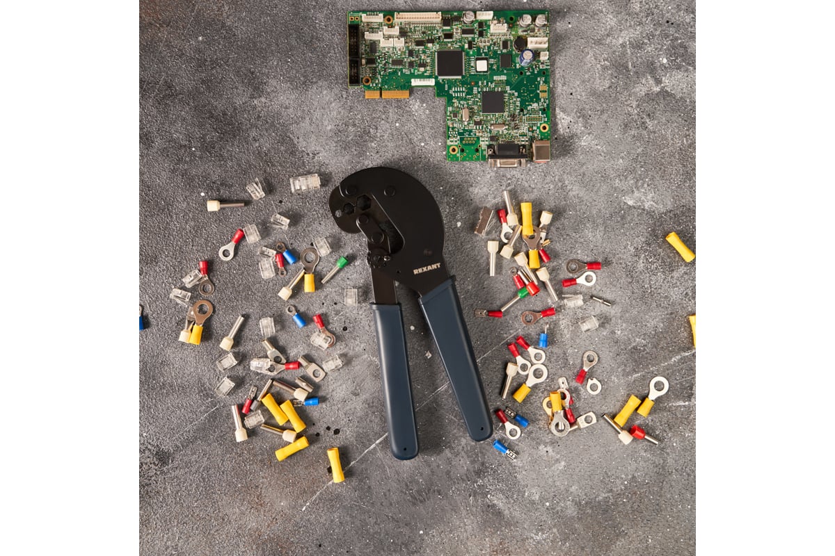 Кримпер для обжима F и BNC разъёмов RG-58, RG-6, RG-11, RG-213 Rexant ht-106-E 12-3204