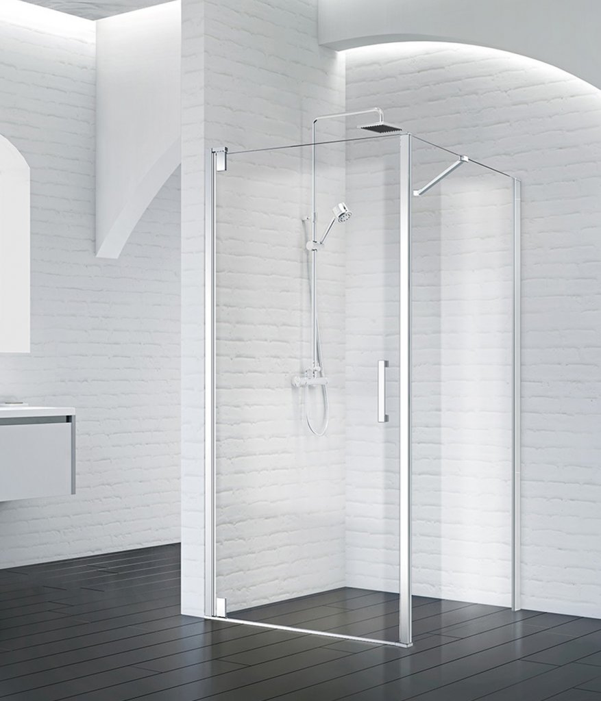 Душевой уголок BelBagno Marmi 90x80 прозрачный, хром