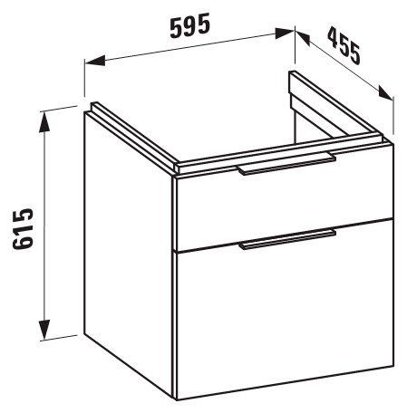 Мебель для ванной Laufen Kartell 60 см 2 ящика, белый