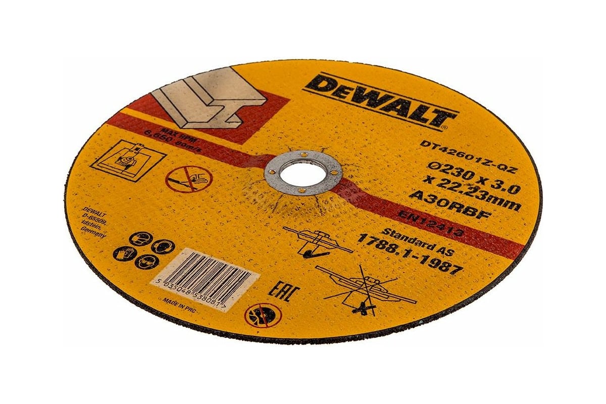Круг отрезной по металлу INDUSTRIAL (230х22,2 мм) DeWalt DT42601Z