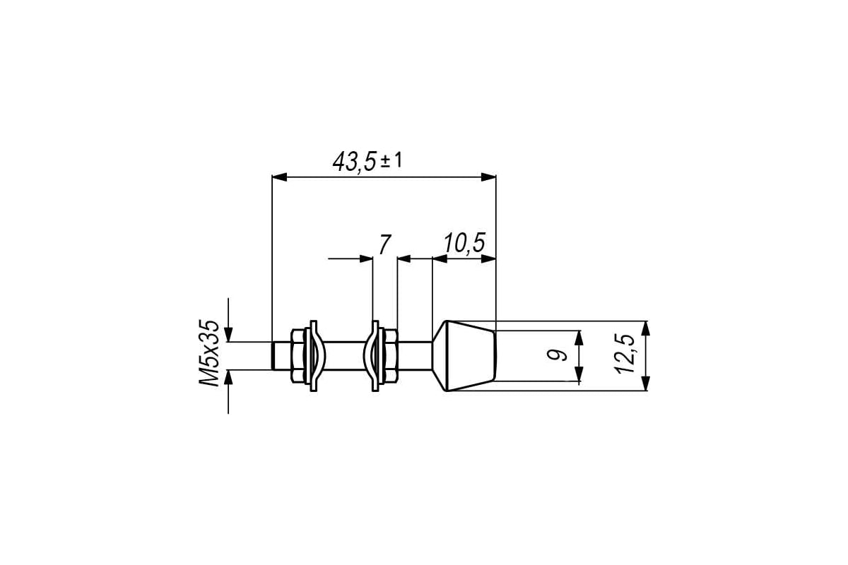 Прижим вертикальный со стопорной рукояткой KUKAMET B211-1-L