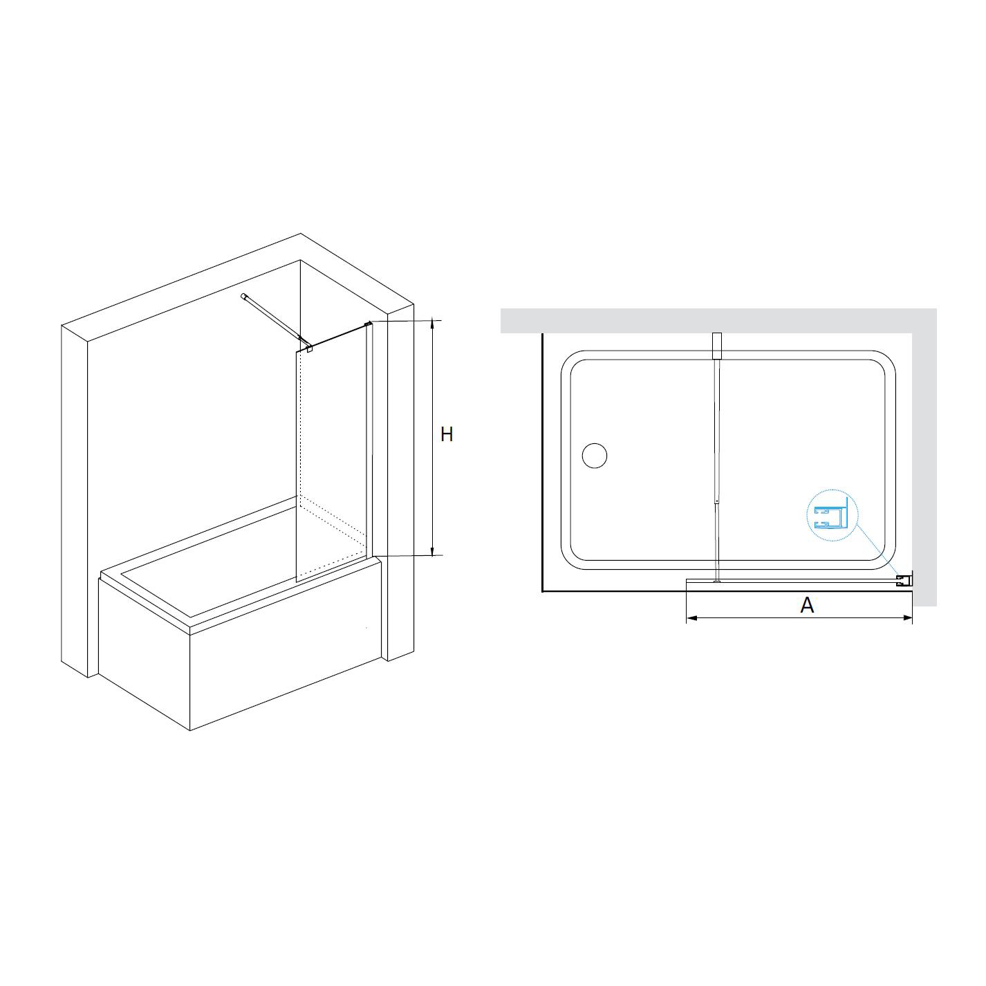 Шторка для ванны RGW Screens SC-052 60x150 прозрачное