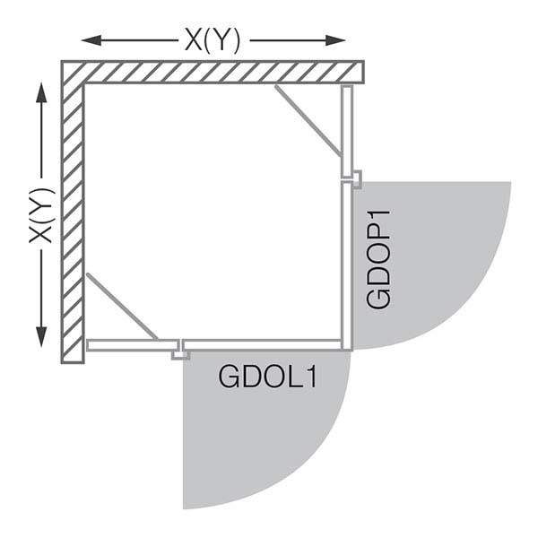 Душевая дверь Roltechnik Elegant Line GDOL1 80 см левая