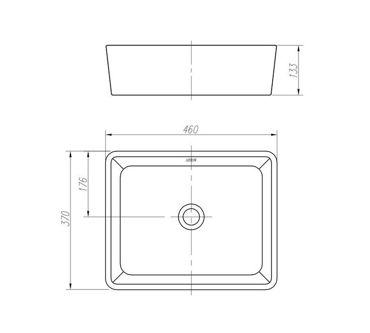 Раковина Arrow AP439E 46 см белый