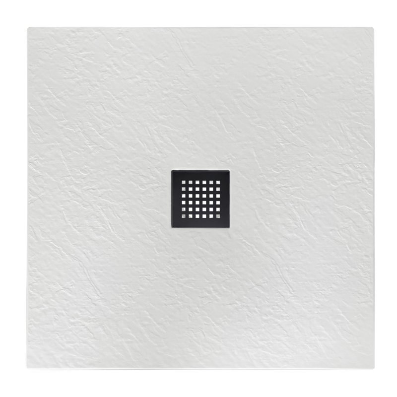 Поддон для душа BelBagno TRAY-MR-UNO-A-80-35-W-NO 80x80 белый, накладка черный