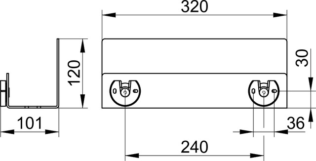 Полка Keuco Universal 24952370000 черный матовый