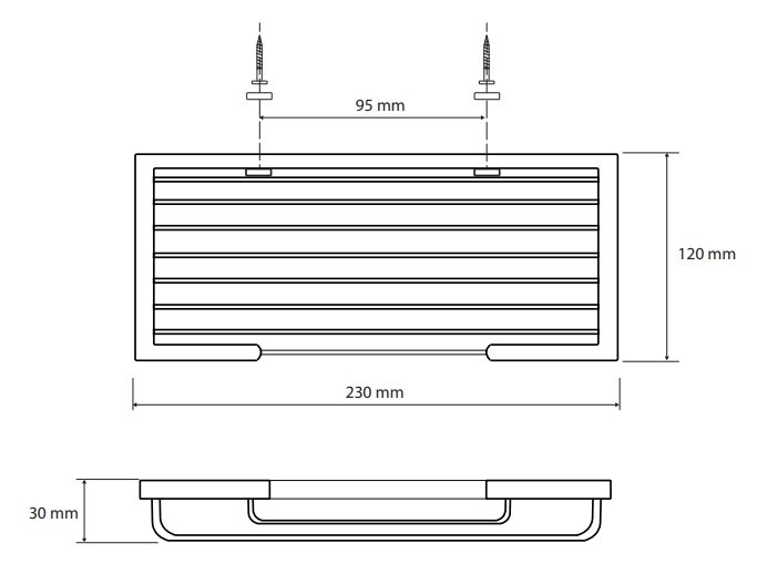 Полка Bemeta Cytro 104308072 23 см