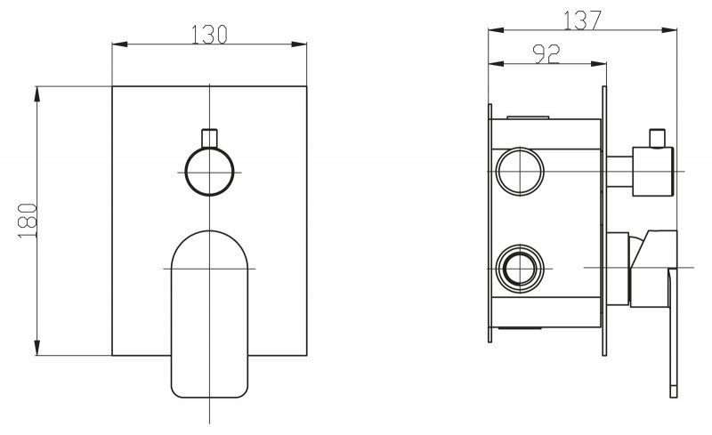 Смеситель для душа BelBagno Nova NOV-SDMC-IN