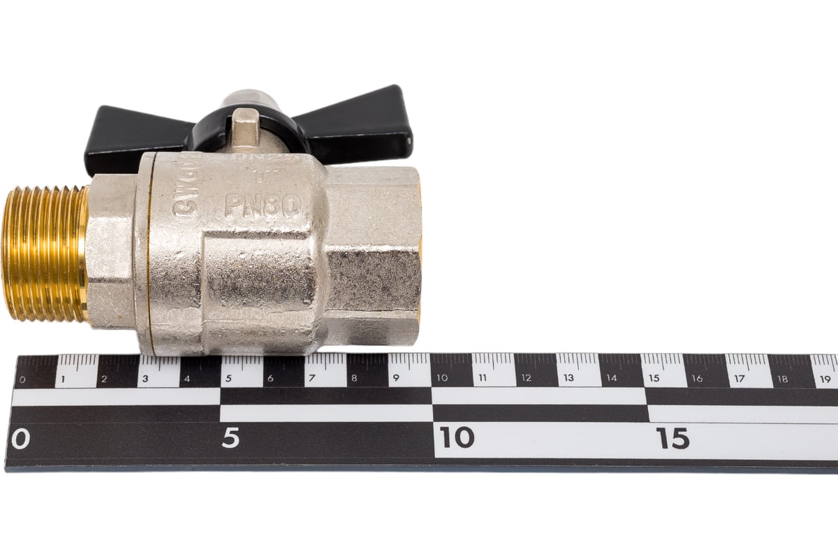 Шаровой кран Valtec PERFECT, рукоятка бабочка 1 вн.-нар. VT.318.N.06