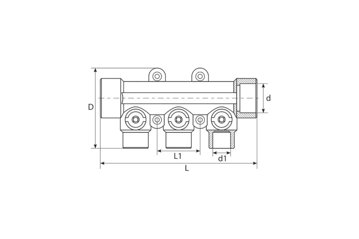 Коллектор TEBO PPR 25x20x2 выхода 030091251