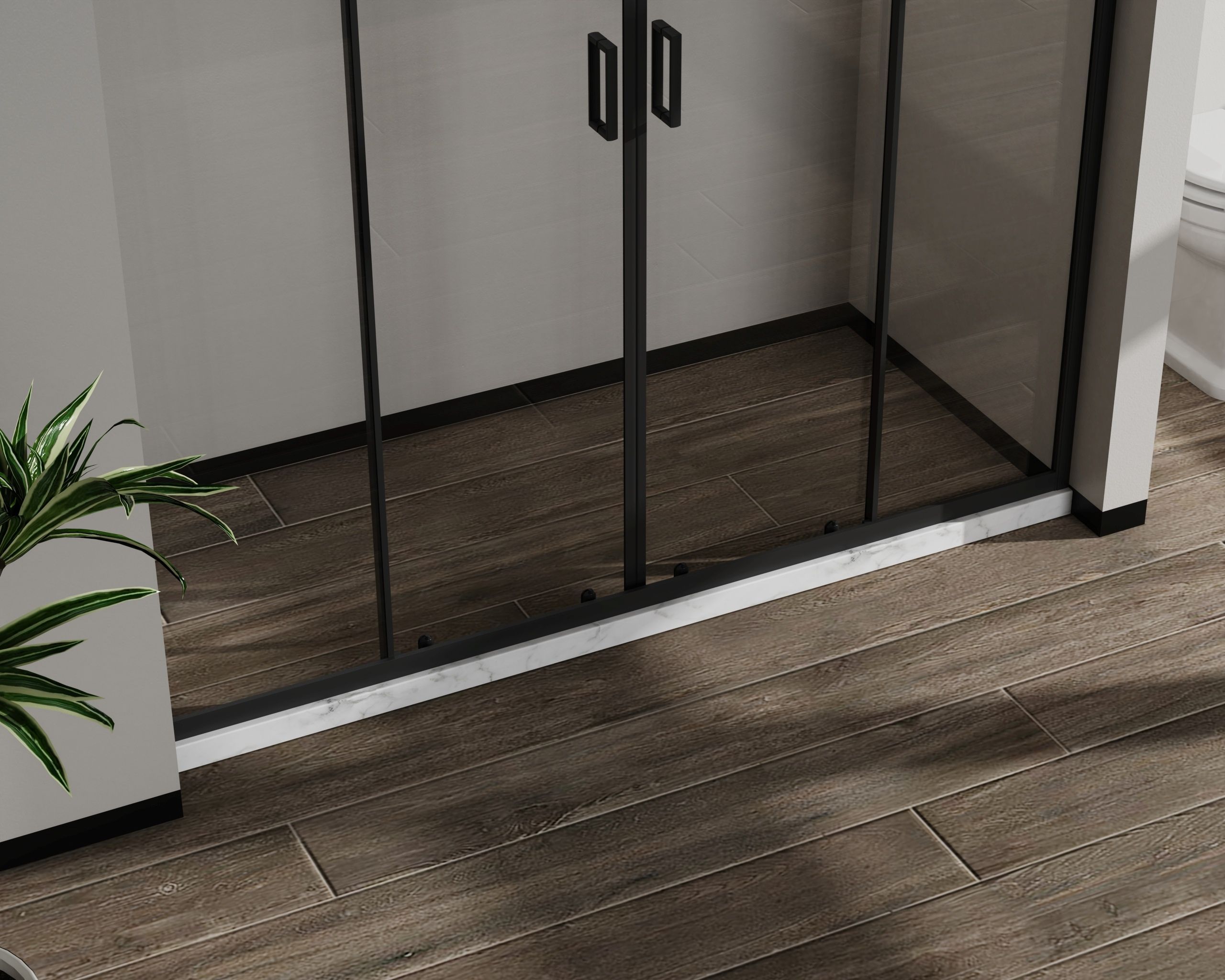 Душевая дверь Vincea Сити (City) VDS-5CT2170CLB 170x195 черный, прозрачная