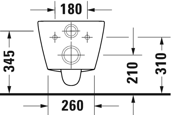 Подвесной унитаз Duravit D-Neo 257709 безободковый, с креплением