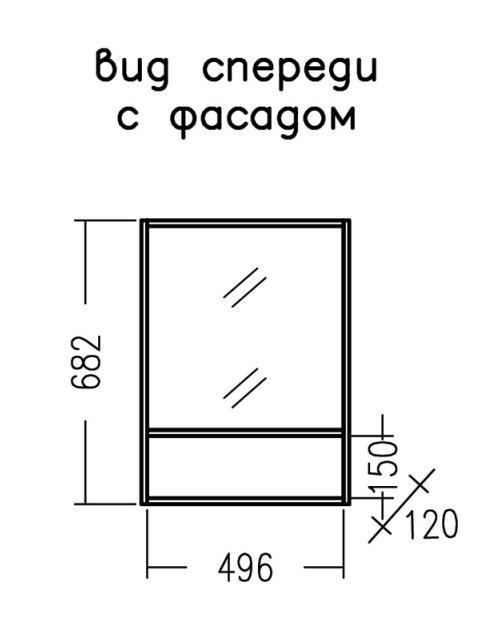 Зеркало Санта Прима 700345 50 см дуб светлый