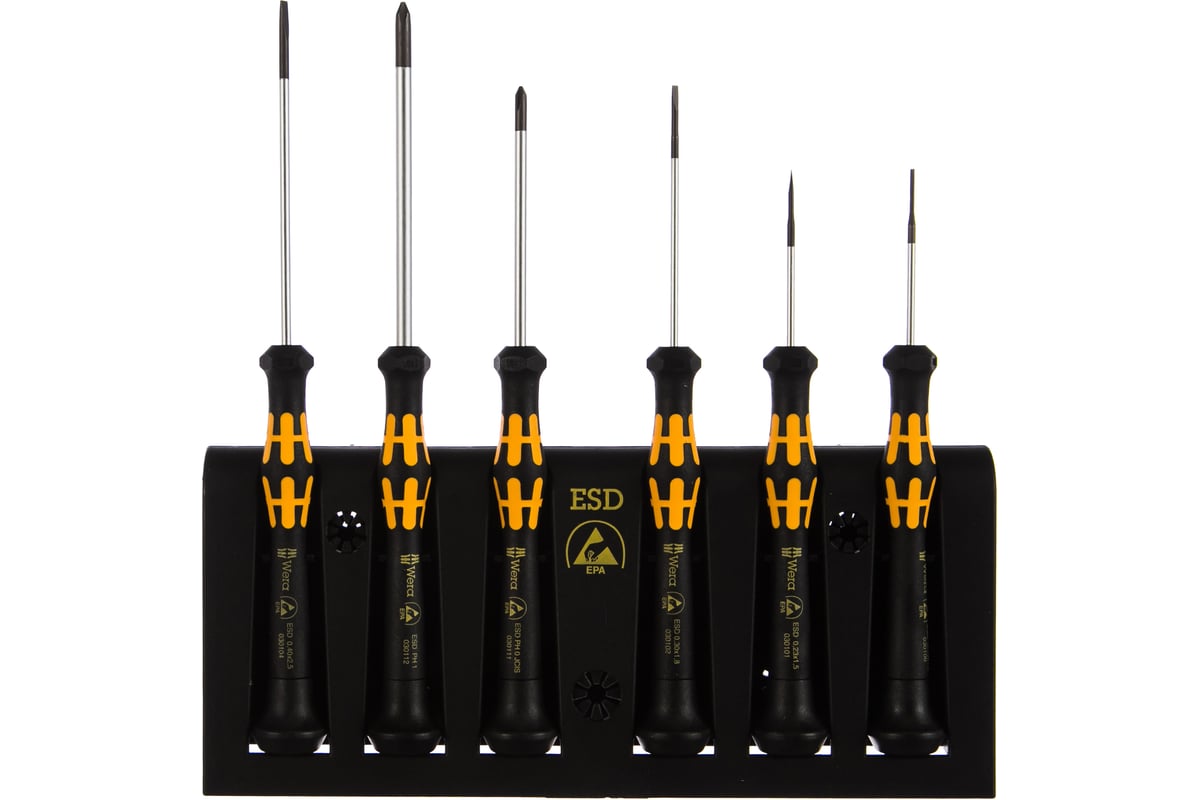 Набор отверток WERA A/6 Electronics Screwdriver Set+Rack 6 шт. WE-030170
