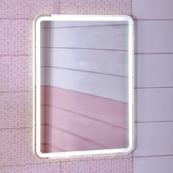 Зеркало Бриклаер Эстель-1 60 см с подсветкой, на взмах руки, 4627125414220