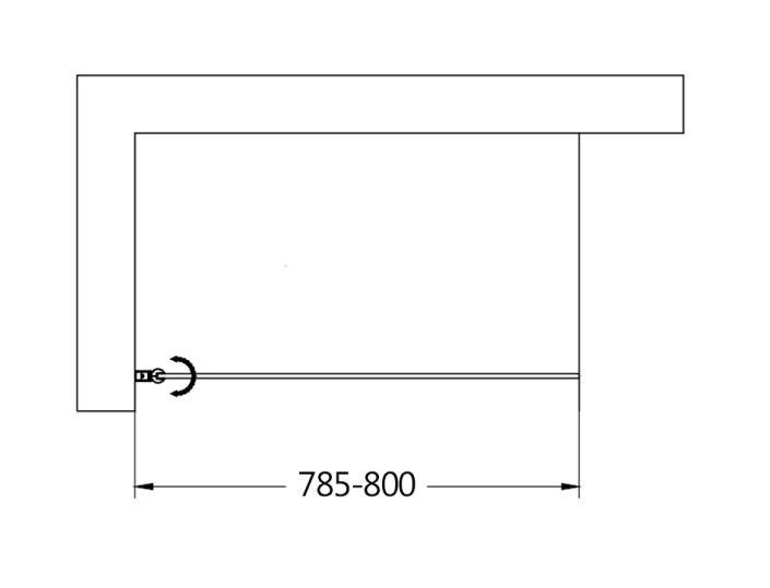 Шторка для ванны AQUAme AQM2851-9 90x140 прозрачное стекло, хром