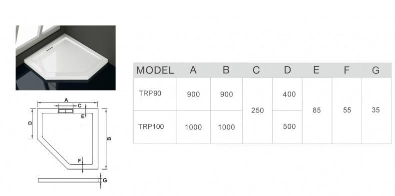 Поддон для душа WeltWasser TRP 90x90