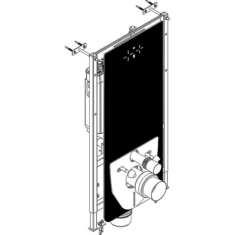 Стеклянный модуль для инсталляции Bocchi Target T02-2113S60 черный