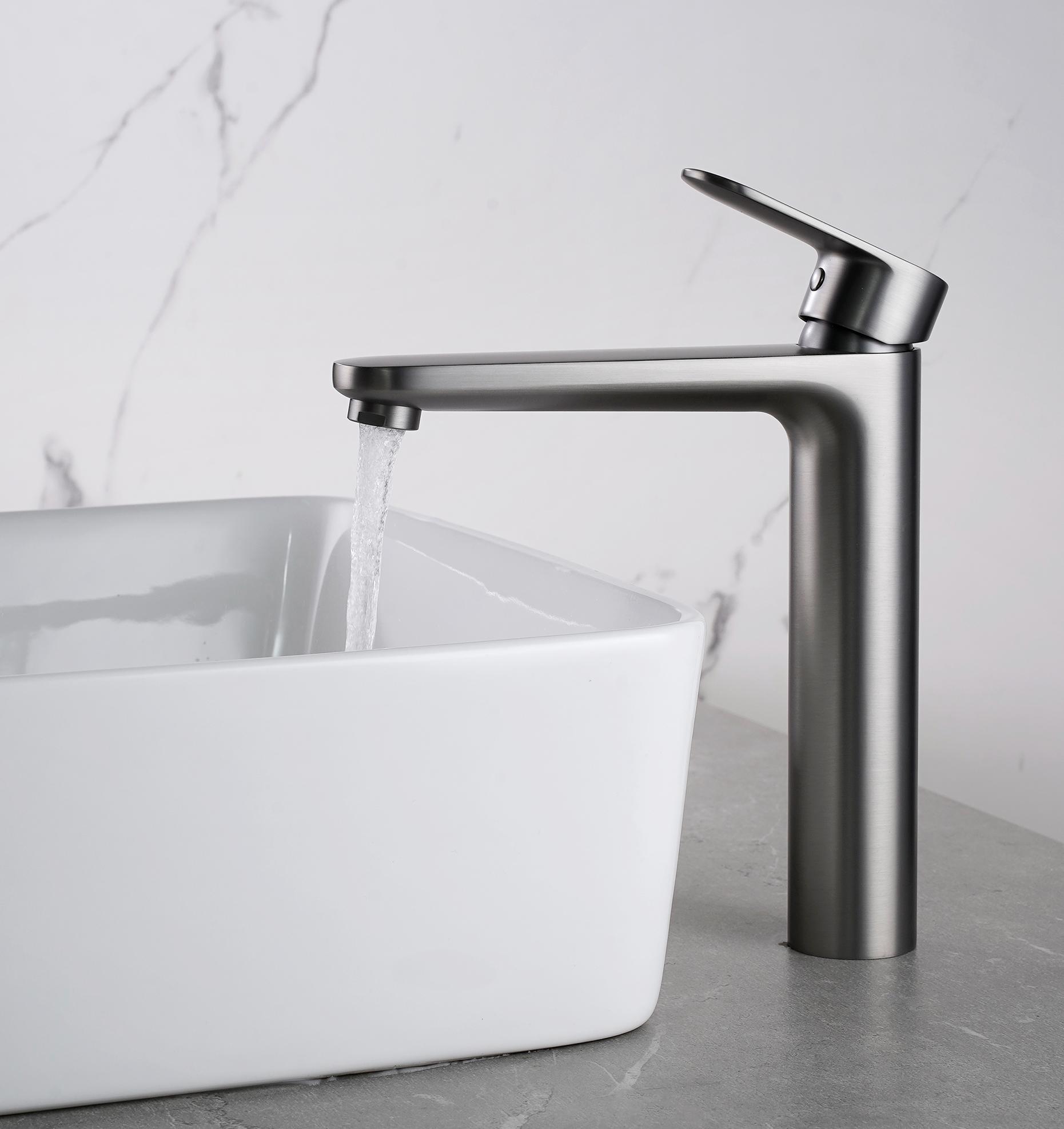 Смеситель для раковины Aquatek Ника AQ1804BGM оружейная сталь