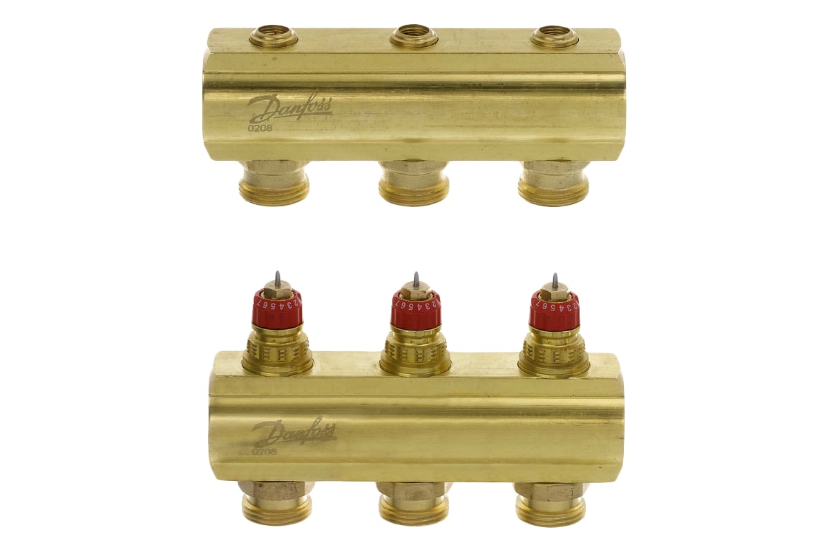 Коллекторы Danfoss FHF-3 для 3 контуров 088U0503