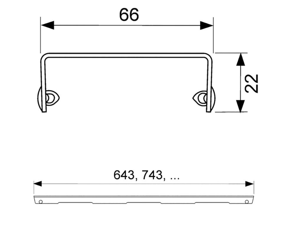 Решетка TECEdrainline basic 601210 120 см сталь, полированная